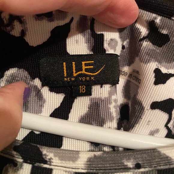 Floral Print Tie-Sleeve Dress - Black, Grey & Pink - Picture 4 of 4